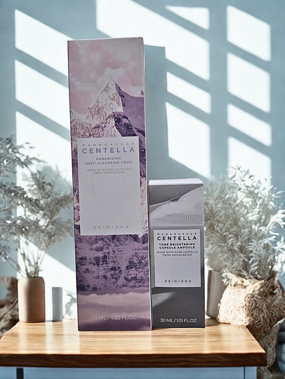 SKIN1004 Madagascar Centella Cleansing Foam & Tone Brightening Ampoule Set NIB